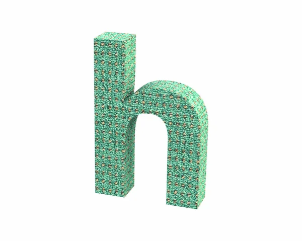 Renderowanie czcionek dywan kolor litera h — Zdjęcie stockowe