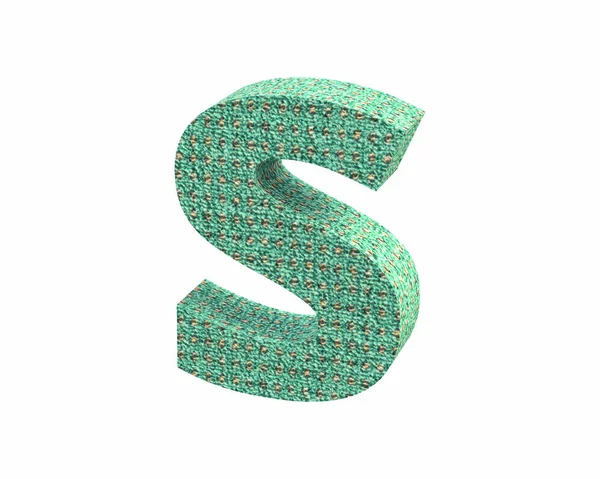 Schriftart Teppich Farbe Kleinbuchstaben s rendern — Stockfoto