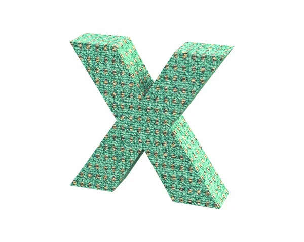 Betűtípus szőnyeg színes kisbetűs x render — Stock Fotó