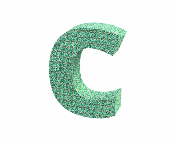글꼴 카펫 색상 소문자 c 렌더링 — 스톡 사진