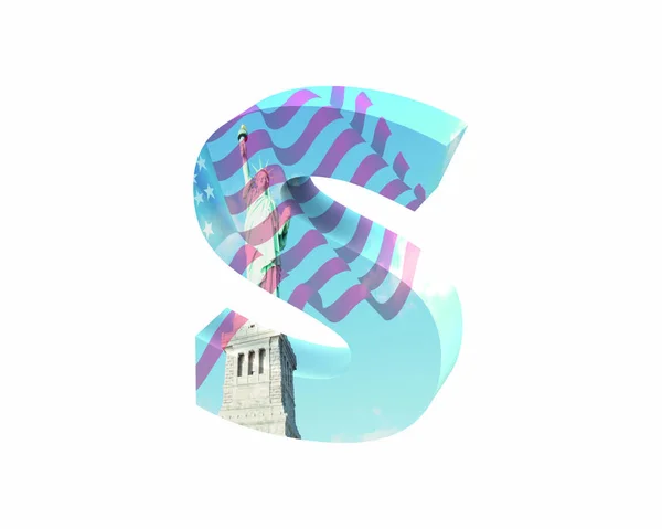 ニューヨークの小文字の s のフォントをレンダリングします。 — ストック写真