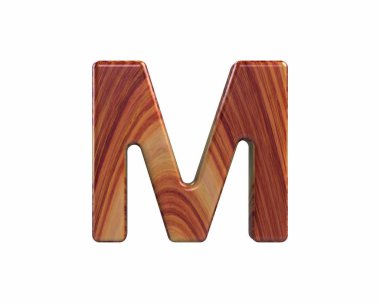 Yazı tipi saten bitmiş rosewood endgrain büyük M render