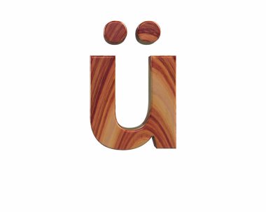 Yazı tipi saten bitmiş rosewood endgrain özel karakter Alt0252 