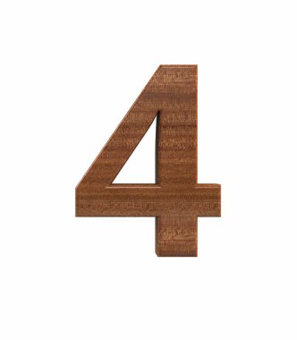 Maun sayı 4 render cilalı yazı tipi