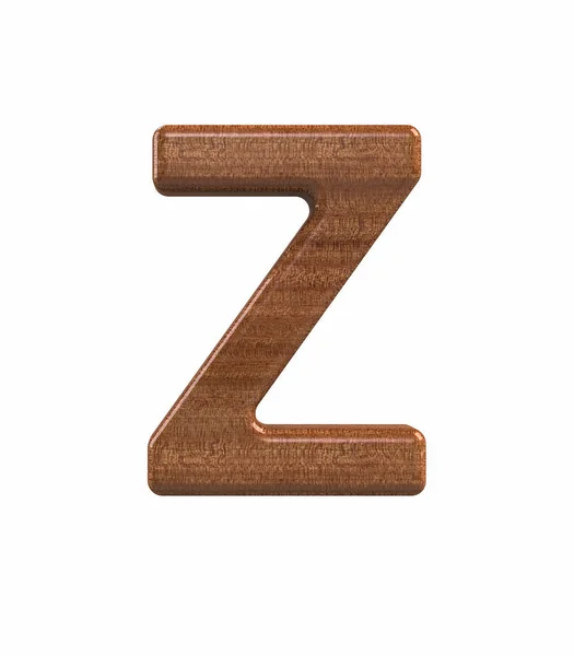Γραμματοσειρά γυαλισμένα μαόνι κεφαλαίου καθιστούν Z — Φωτογραφία Αρχείου