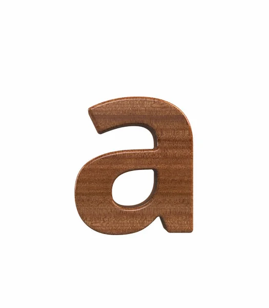 Font Polished mahogany lowercase a render — Stock Photo, Image
