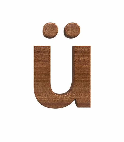 Lettertype gepolijst mahonie speciaal teken Alt0252 maken — Stockfoto