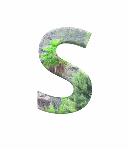 Lettertype Gran Canaria hoofdletter S maken — Stockfoto