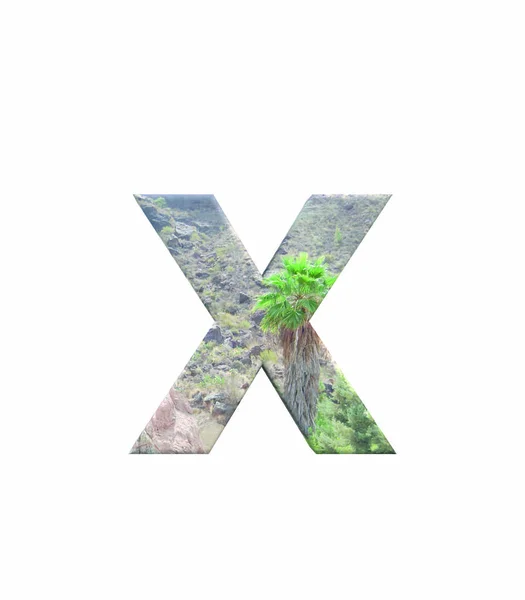 Γραμματοσειρά Γκραν Κανάρια πεζά x καθιστούν — Φωτογραφία Αρχείου