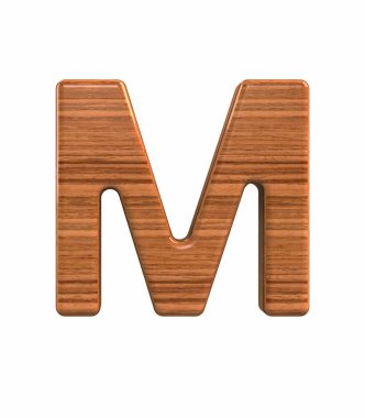 Ceviz büyük M parlak yazı tipi oluşturma