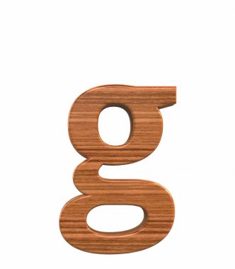 Ceviz küçük g render cilalı yazı tipi