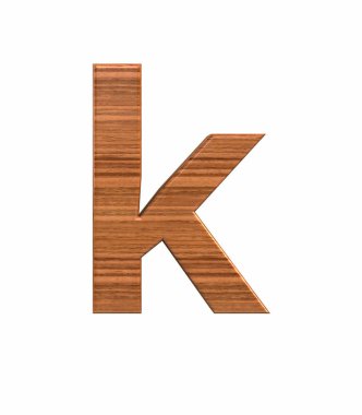 Ceviz küçük k render cilalı yazı tipi