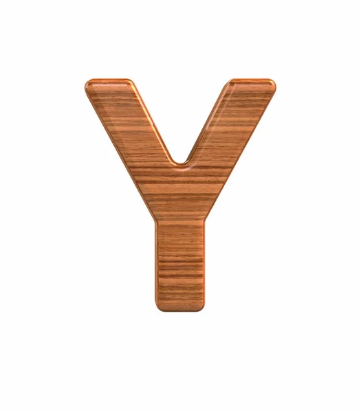 Γραμματοσειρά γυαλισμένο ξύλο καρυδιάς πρωτεύουσα Y καθιστούν — Φωτογραφία Αρχείου