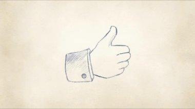 başparmak yukarıya düğme