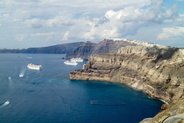 Santorini bay (Yunanistan görünümünü)