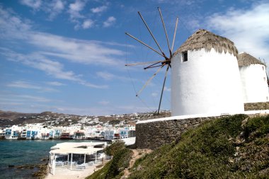 Mikonos (Yunanistan içinde yel değirmeni) 
