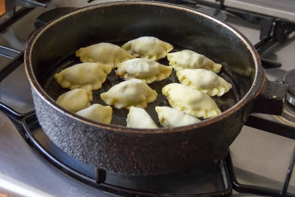 Pelmeni ruso casero —  Fotos de Stock