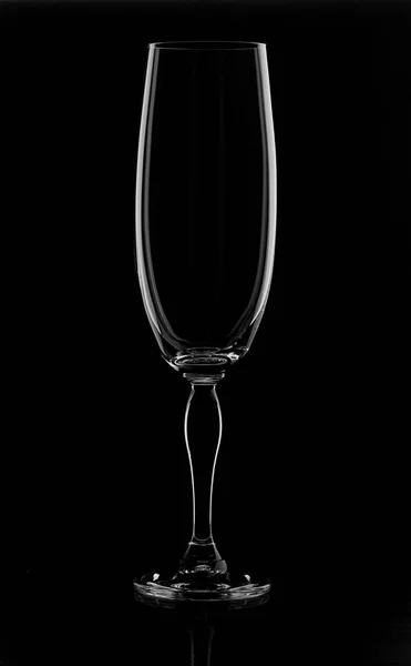 Egy üres pezsgős pohár — Stock Fotó