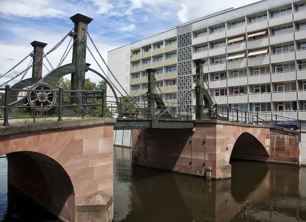 Jungfernbruecke Bascule Bridge Mitte District Berlin Germany Europe — Stock Photo, Image