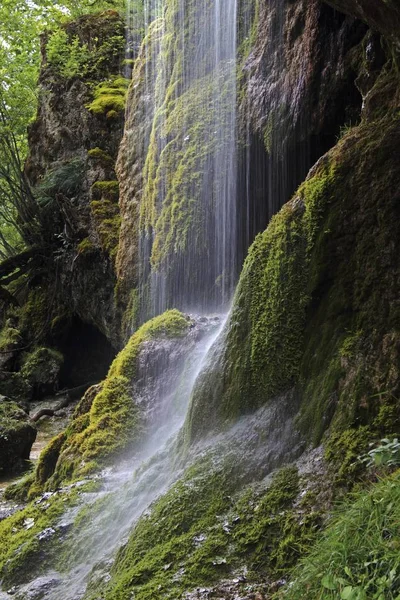 Schleierfaelle Водоспади Ammerschlucht Ущелині Поблизу Saulgrub Верхній Баварії Баварія Німеччина — стокове фото