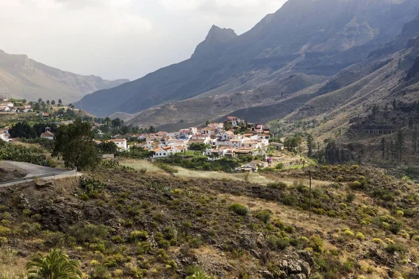 Berg Dorp Van Molino Fataga Gran Canaria Canarische Eilanden Spanje — Stockfoto
