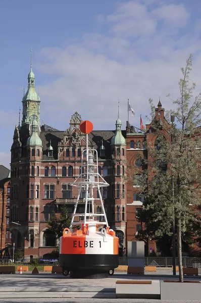 Boj Speicherstaddt Historiska Warehouse District Hamburg Tyskland Europa — Stockfoto