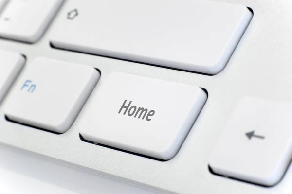 Teclado Blanco Moderno Con Palabra Home — Foto de Stock