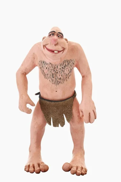 Stone age man figurine, cartoon character