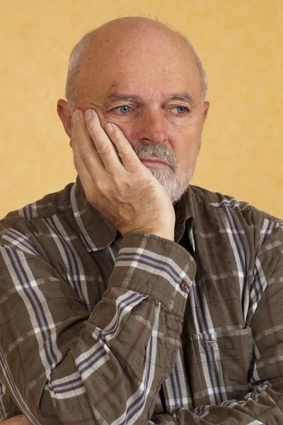 Elderly Man Sad Expression — Stock Photo, Image