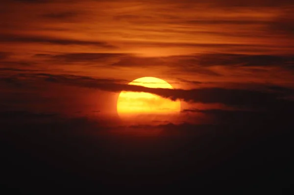 Big orange sun — Stock Photo, Image