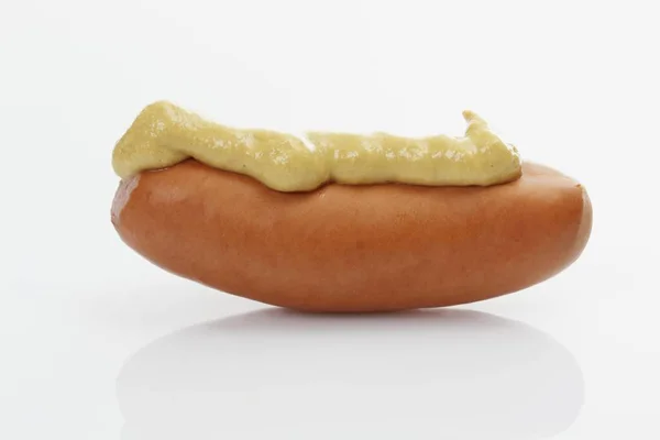 Knackwurst Bockwurst Mit Senf — Stockfoto