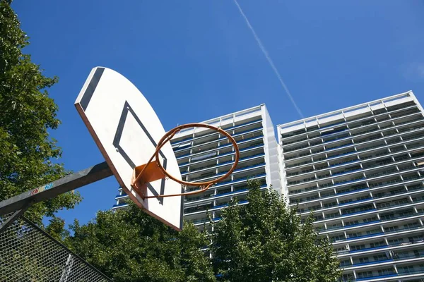 Basketball Court Residential Complex City Berlin Germany Europe — Stock Photo, Image