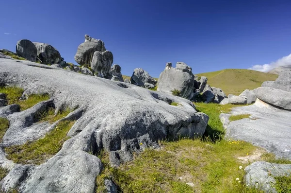 Kalkstensformationerna Castle Hill Sydön Nya Zeeland Oceanien — Stockfoto