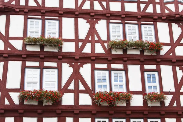 Casas Con Entramado Madera Arquitectura Alemania Europa — Foto de Stock