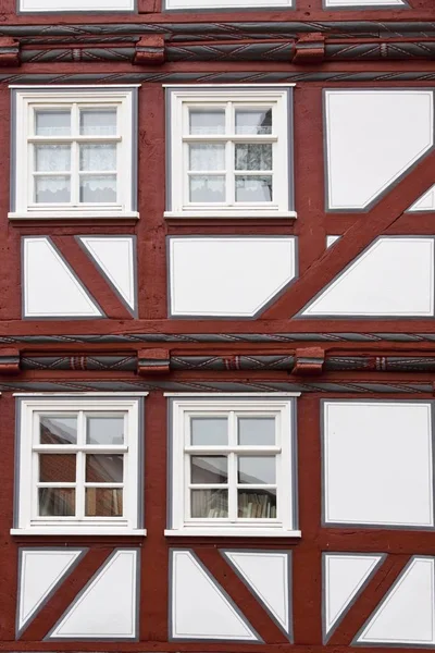 Casas Entramado Madera Melsungen Hesse Alemania Europa — Foto de Stock