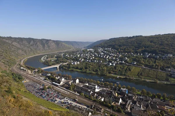 Vue Cochem Sur Moselle Rhénanie Palatinat Allemagne Europe — Photo