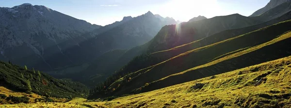 Cúpula Predigtstuhl Gama Wettersteingebirge Leutasch Tirol Áustria Europa — Fotografia de Stock