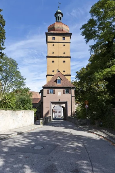 Segringer Tor Gate Dinkelsbhl Administrativa Distrikt Ansbach Mellersta Franconia Bayern — Stockfoto