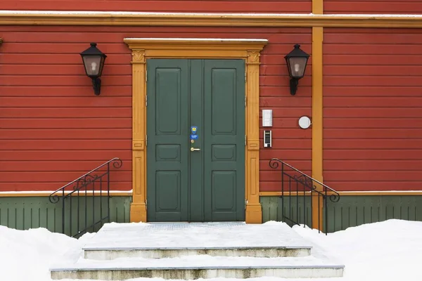 Входная Дверь Исторический Центр Города Тромсо Тромсо Норвегия Европа — стоковое фото
