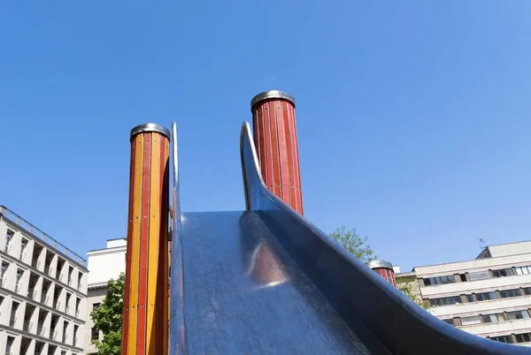 Scivolo Parco Giochi Nel Nuovo Centro Berlino Mitte Berlino Germania — Foto Stock