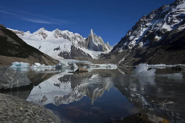 Cerro Torre 3133M Laguna Torre Parque Nacional Los Glaciares Patagonia — Foto de Stock