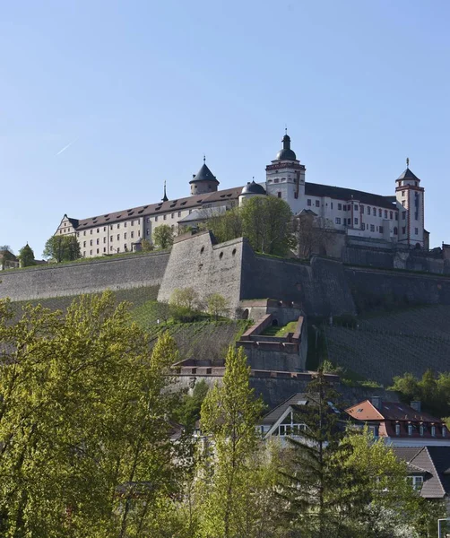 Weergave Van Het Fort Marienberg Würzburg Franken Beieren Duitsland Europa — Stockfoto