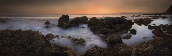 Západ slunce na skalnaté La Gomera — Stock fotografie