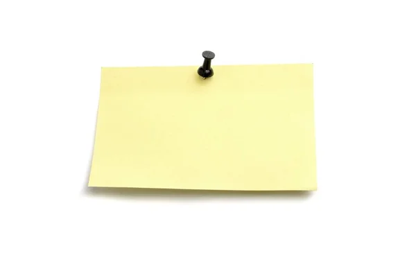 Yellow Office Note Pin Stock Photo