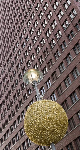 Lantern Golden Ball Front Office Building Potsdamer Platz Berlin Germany — Stock Photo, Image