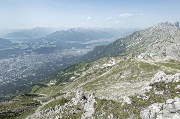 Vista Desde Hafelekarspitze Seegrube Innsbruck Inn Valley Stubai Valley Los — Foto de Stock