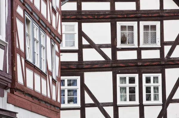 Německé Domy Dřevěnými Prkny — Stock fotografie