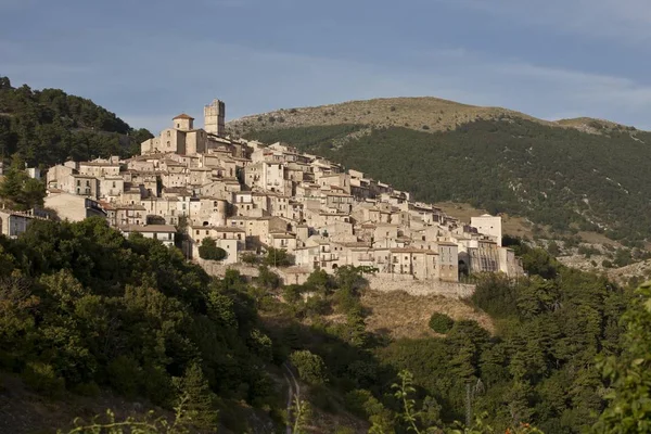 Aldeia Montanhosa Castel Del Monte Aquila Itália Europa — Fotografia de Stock