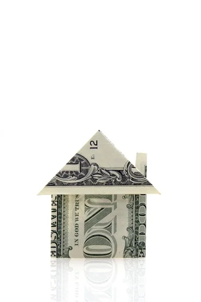 Casa Plegada Billetes Dólar — Foto de Stock