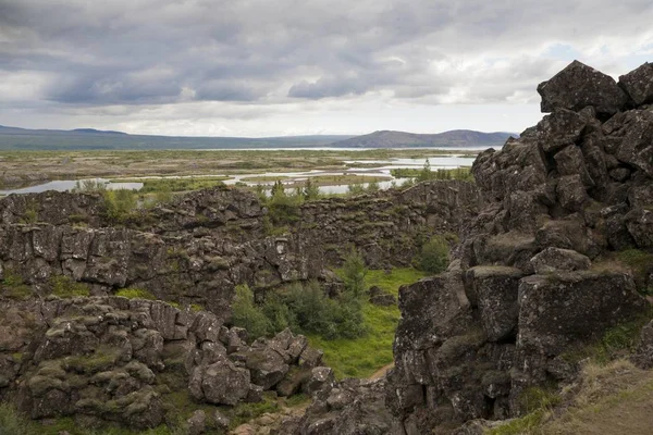 Parku Narodowego Pingvellir Krajobraz Islandia Europa — Zdjęcie stockowe